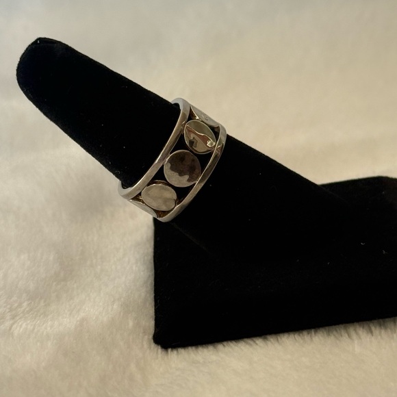 Coach Silver-Tone Women's Band Ring - Picture 3 of 9